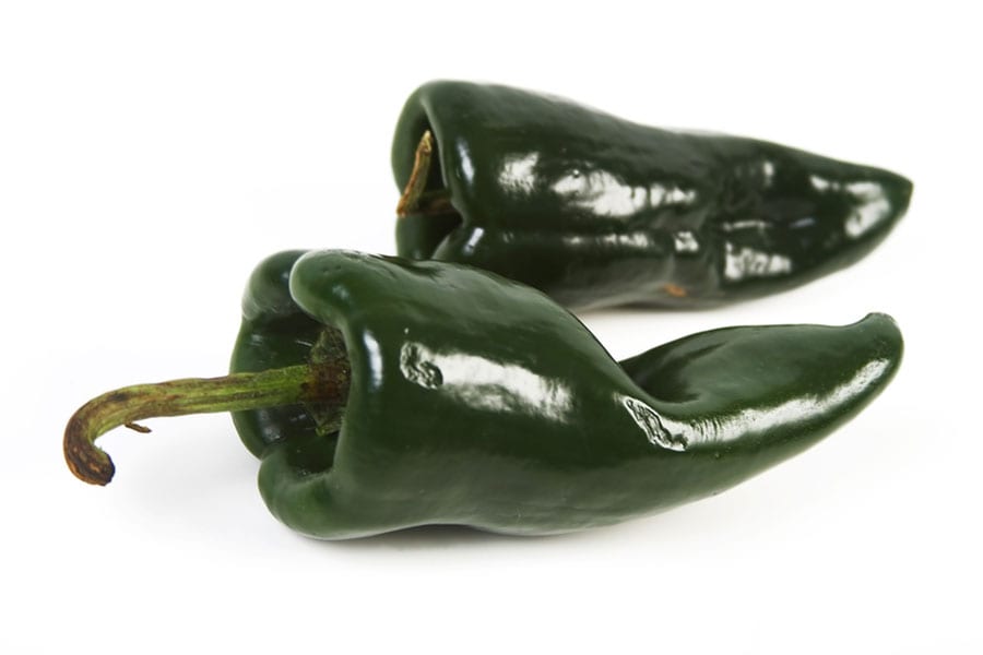 Chili rellenos are made from poblano peppers.
